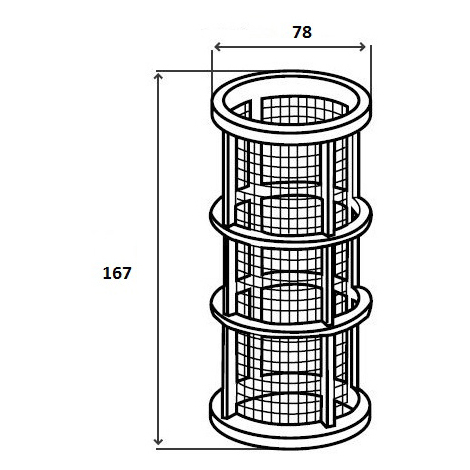 CARTUCCIA 167 BLU INOX 50 MESH